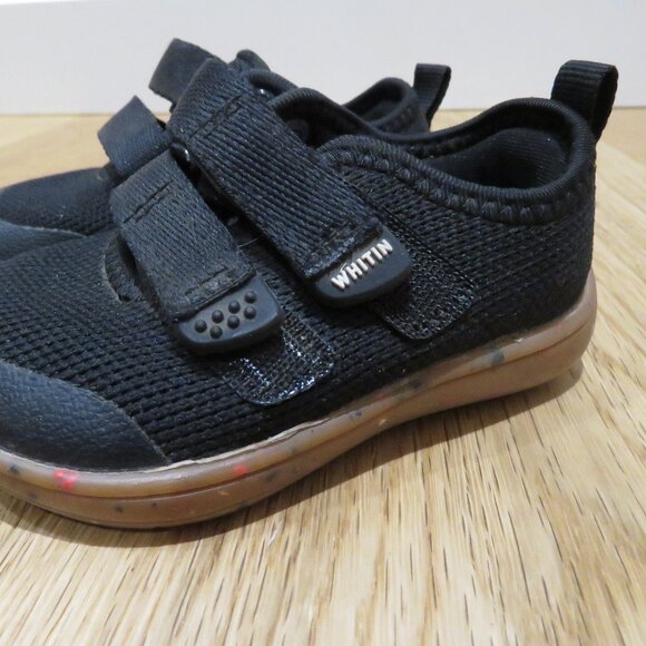 WHITIN Barefoot Toddler Sneaker Shoes in Black Breathable Mesh Outdoor Casual - Picture 3 of 10